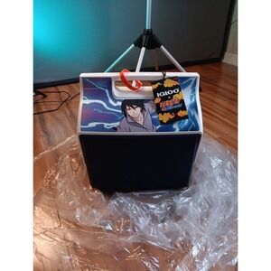NARUTO SHIPPUDEN Sasuke Uchiha   x Igloo  Blue Cooler NWT Push Button Anime